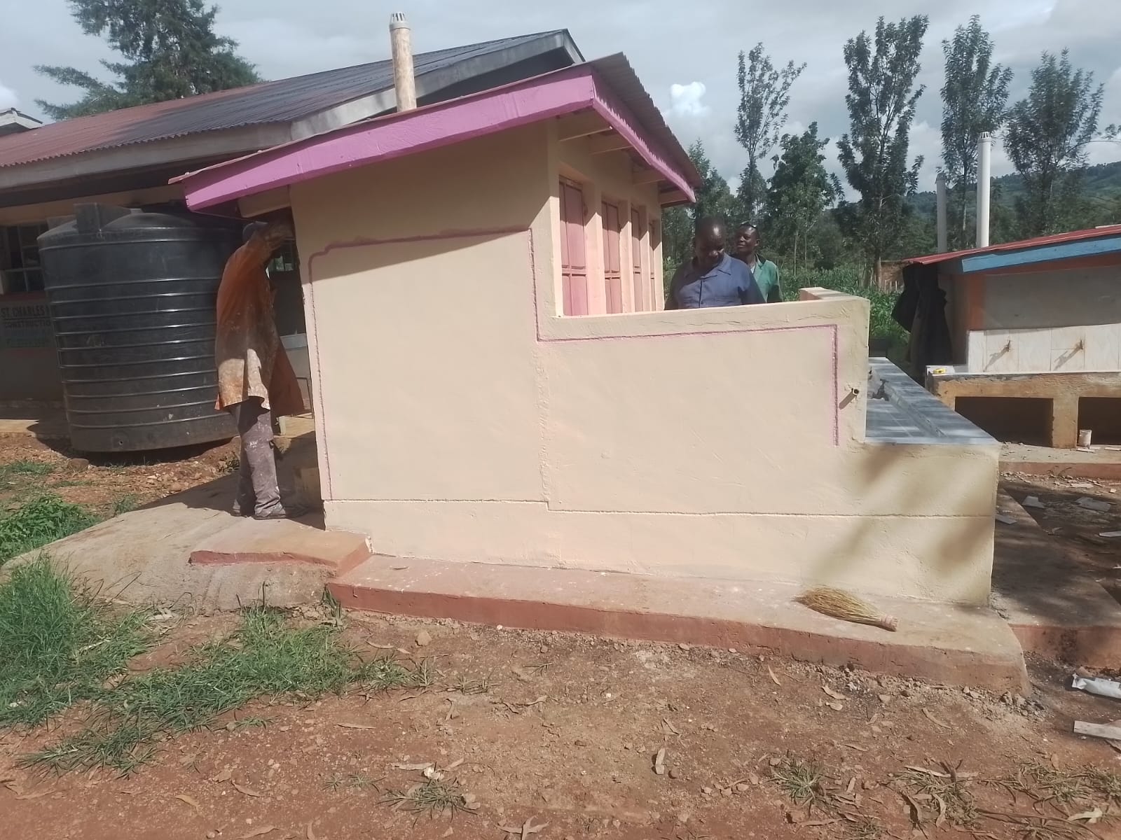 Newly completed toilet block and sanitation facility