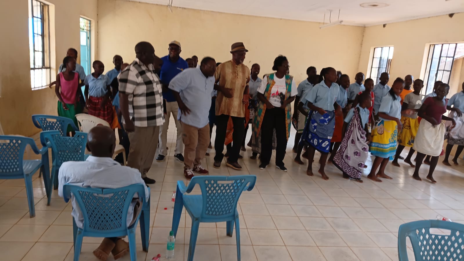 Community hygiene education event at a school