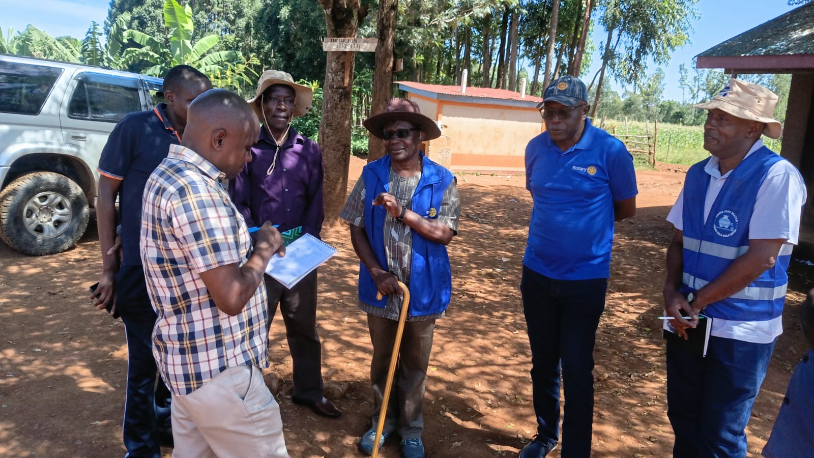 NVCBO team conducting a site inspection with partners